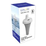Verpakking Bresser Explore Scientific Zwembadthermometer met log en afbeeldingen erop.