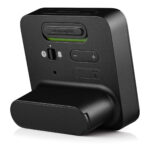 Braun Digital Clocks BC09B achterkant met bedieningsknoppen en voet.