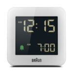 Braun Digital Clocks BC09W vooraanzicht.