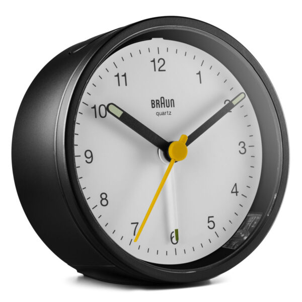 Braun Classic Clocks BC12BW zij kant