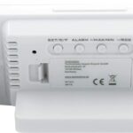 Technoline WT 537 achterkant met knoppen en informatie.